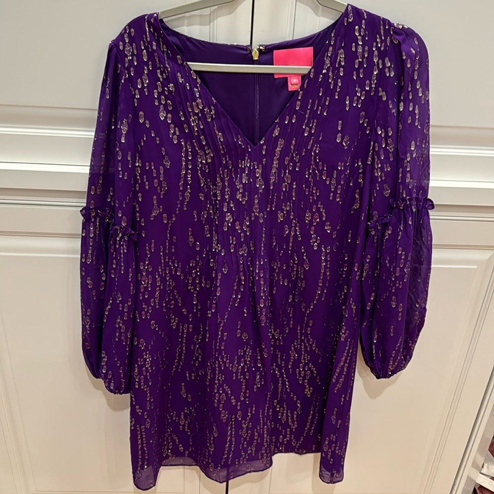 Lilly Pulitzer Cleme Long Sleeve Silk Blend dress